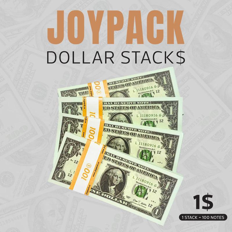 $1 STACKS 100PSC - PROP MONEY DOLLARS | 100 FULL PRINT $1 DOLLAR BILLS