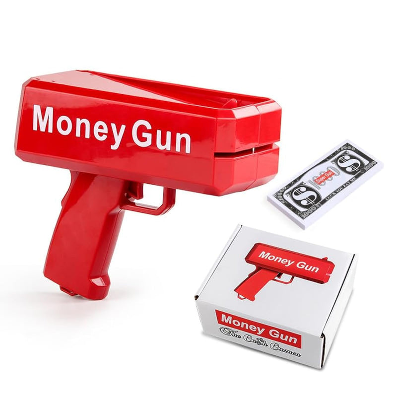 Money Gun Cash Cannon Shoot Gun Funny Toy Gift Party Game