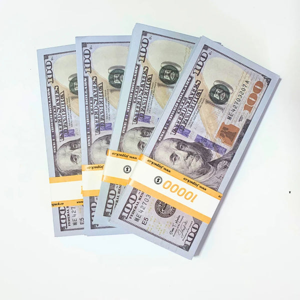 $100 STACKS 100PSC - PROP MONEY DOLLARS | 100 FULL PRINT $100 DOLLAR BILLS