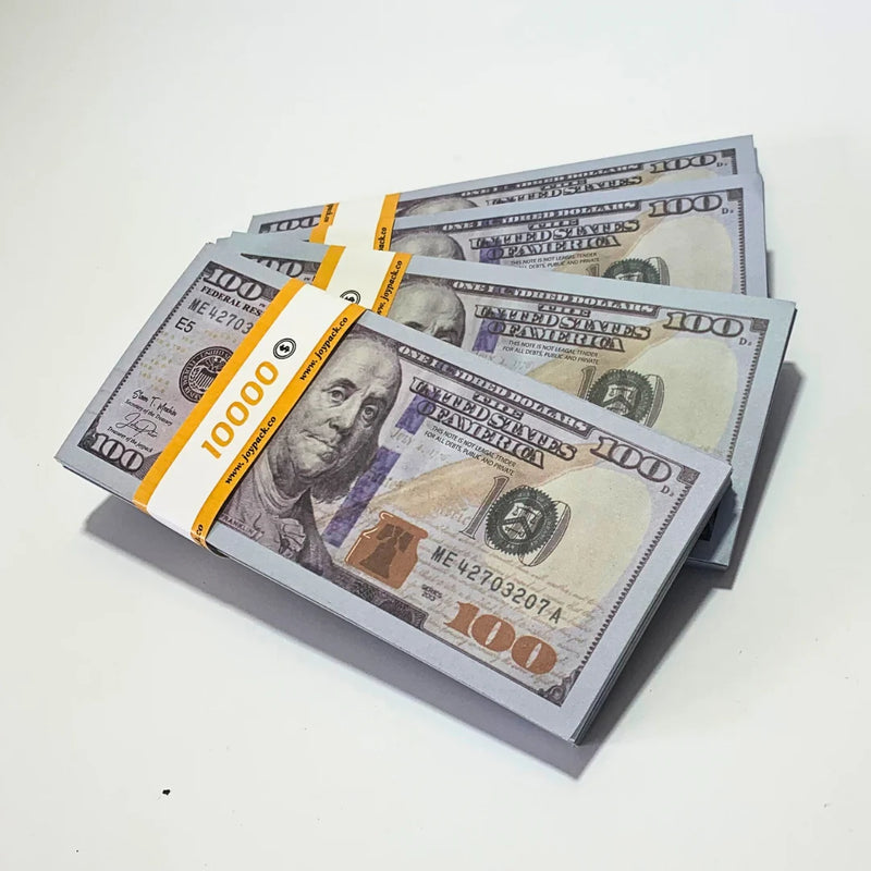$100 STACKS 100PSC - PROP MONEY DOLLARS | 100 FULL PRINT $100 DOLLAR BILLS